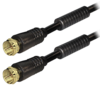 F-Sat-Kabel mit Mantelstromfilter, vergoldet
