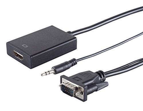 VGA auf HDMI Adapter, schwarz