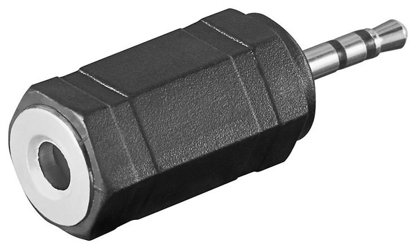 Adapter Klinke 2,5 mm auf Klinke 3,5 mm, stereo