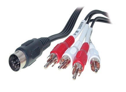 Audio-Kabel 4 x Cinch auf DIN 5-polig (Diodenstecker) / 1,5 m