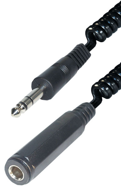 Audio-Kabel 6,3 mm / Spiralkabel 4,5 m