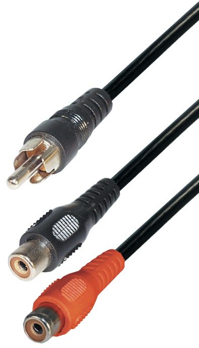 Cinch-Kabel, 1 Stecker auf 2 Kupplungen