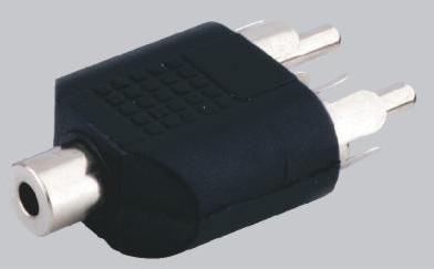 Adapter 2 x Cinch auf Klinkenkupplung 3,5 mm