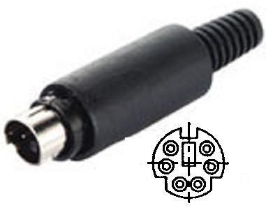 Mini-DIN-Stecker 6-polig