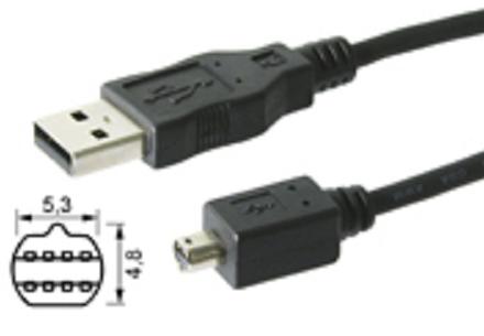 USB Kabel A-Stecker auf Nikon 1-Stecker, 1,8 m