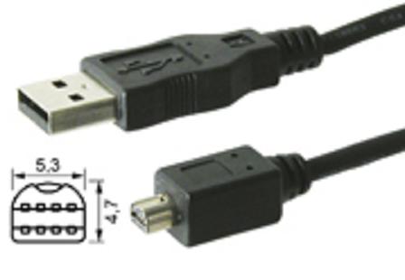 USB Kabel A-Stecker auf Nikon 2-Stecker, 1,8 m