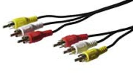 Audio-Video-Kabel 3 x Cinch, 10 m