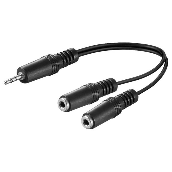 Adapter-Kabel Klinkenstecker 3,5 mm auf 2 x Klinkenkupplung mono