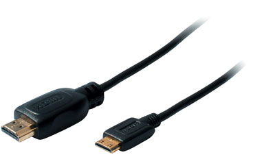 HDMI auf HDMI-mini Verbindungskabel, vergoldet / 1,5 m
