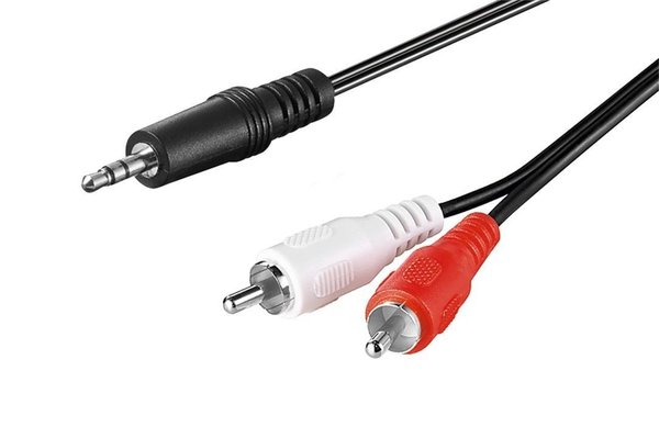 Audio-Kabel Klinkenstecker 3,5 mm auf 2 x Cinchstecker / 3,0 m