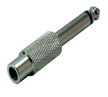 Adapter Klinke 6,3 mm mono auf Cinch Metall