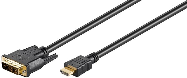HDMI Kabel auf DVI-Stecker,vergoldet, 2,0 m