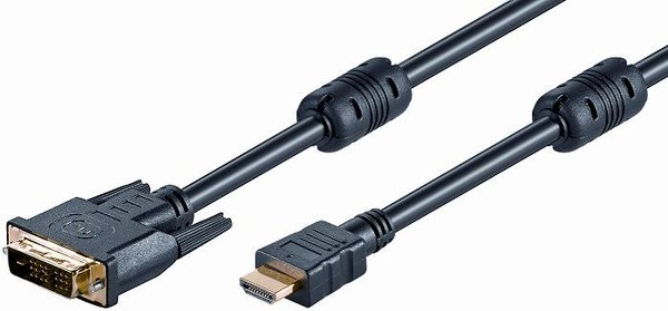 HDMI Kabel auf DVI-Stecker, vergoldet, 10,0 m
