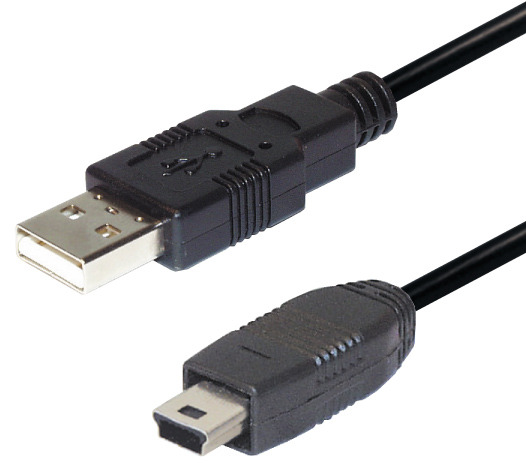 USB Kabel A-Stecker auf B-Mini-5-Stecker, 2,0 m