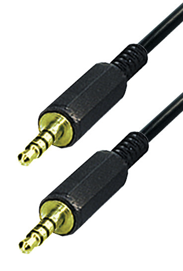 Audio-Video-Kabel Klinken-Stecker 3,5 mm/4-polig, schwarz 1,0 m