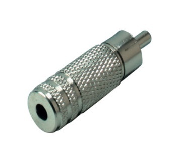 Cinch Stecker auf Klinkenkupplung 3,5 mm Metall
