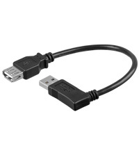 USB Kabel A-Stecker rechts auf A-Kupplung, 0,3 m