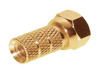 F-Stecker 5 mm, vergoldet