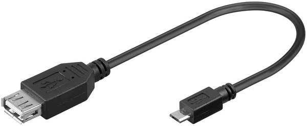 USB Kabel A-Kupplung auf micro-B, 20 cm