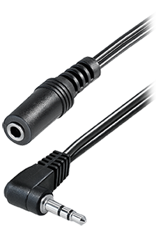 Audio-Kurz-Kabel Klinken-Winkel 3,5 mm / 0,2 m