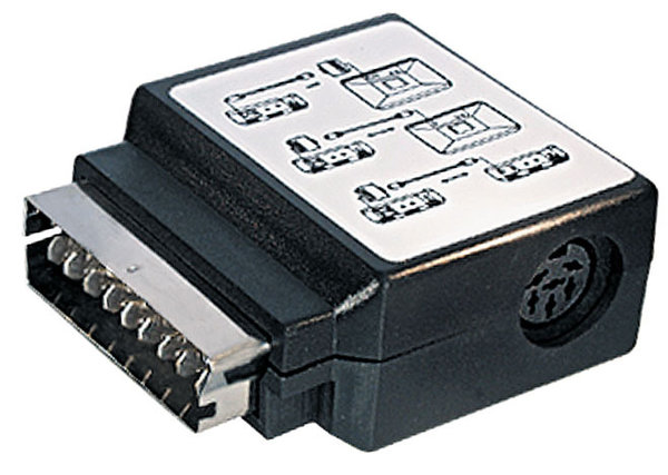 Scart-Adapter auf DIN 6-polig, automatische Umschaltung