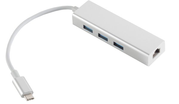 Adapter USB-C-3.1 auf 3 x USB und Ethernet